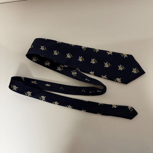 Mathieu Switzerland Polyester Tie Floral Mens Necktie Classic Office Dad Gift - Picture 3 of 7